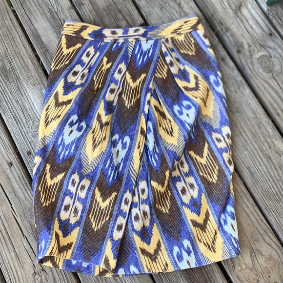 Tory Burch Jemima Ikat Print Skiry  Size 4 - Picture 2 of 14